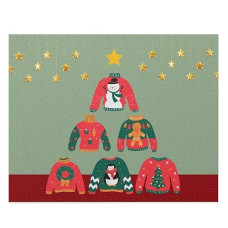 christmas Ugly Sweater Tree Jigsaw Puzzle 500-Piece(D0102HSZ2VW)