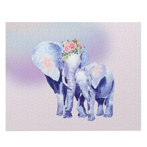 Mother and Baby Auspicious Elephant Jigsaw Puzzle 500-Piece(D0102HSZ9YY)