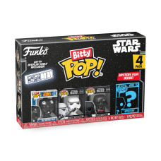 Funko Bitty Pop! Star Wars Mini Collectible Toys - Darth Vader, Tie Fighter Pilot, Stormtrooper & Mystery Chase Figure (Styles May Vary) 4-Pack