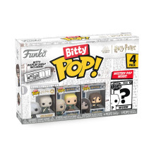 Funko Bitty Pop! Harry Potter Mini Collectible Toys - Lord Voldemort, Draco Malfoy, Bellatrix Lestrange & Mystery Chase Figure (Styles May Vary) 4-Pack