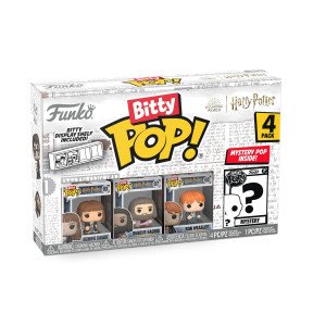 Funko Bitty Pop! Harry Potter Mini Collectible Toys - Hermione Granger, Rubeus Hagrid, Ron Weasley & Mystery Chase Figure (Styles May Vary) 4-Pack
