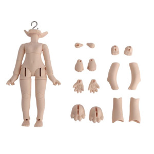 Xidondon New 1/12Bjd Doll Body For Gsc Head,Ob11 Doll Replace Body, With Animal Body Accessories,Three Uses,Action Figures (White)