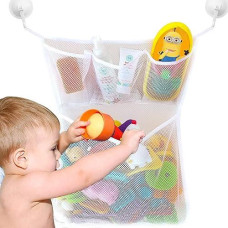 4 Mesh Bath Toy Holder, Storage Bag With 2 Ultra Strong Sucker, Make Baby Bath Toy Easy Storage-Kids&Babby
