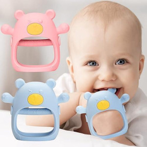 Teething Toys For Babies 0-6 Months, Never Drop Baby Teether, Infant Silicone Teething Pacifier, Baby Chew Toys For Teething Relief, Bpa Free