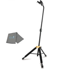 Lumintrail Hercules Gs414B Plus Single Guitar Stand, Auto Grip System, Instant Height Adjustment Clutch, Fits Guitar Neck Sizes 1.57