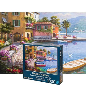 Sung Kim Art - Jigsaw Puzzle 1000 Piece For Adults (Serene Harbor)