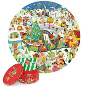 Christmas Jigsaw Christmas Eve Box Fillers For Kids - 150 Piece Kids Puzzles - Round Christmas Jigsaw Puzzles For 5+ Years Old By Boppi - 100% Recycled Card