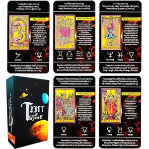Soulme Tarot Cards For Beginners,Tarot Cards With Meanings On Them,Tarot Learning Deck, Reading Divination Tool