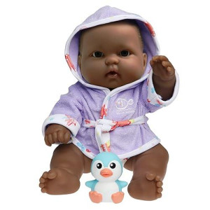 Jc Toys Bath Time Gift Set Featuring Adorable African American Lots To Love Babies 14 All Vinyl Washable Dolls Dressed In Hooded Bathrobe And Diaper, Includes Pacifier And Bath Friend