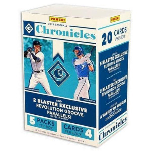 2022 Panini chronicles Baseball Blaster Box - 5 Packs per Box - 4 cards Per Pack - 20 Trading cards Per Box, (22PABcHR-BXB)