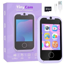 Eltrynic Kids Smart Toy Phone Girls Toy, Toddler Touchscreen Game Phone For 3 4 5 6 7 Year Old Girl Boy, Christmas Birthday Gifts For Children Age 3-7, Mp3 Music Player With Dual Camera (Purple)