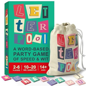 Letterpool: 2-6 Players Board Games For Adults, Family, Teens, Trivia, Word & Card Games Mixture, Fun & Easy To Learn Adult Party Games For Game Night