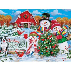 Holiday - 100Pc Glitter Puzzle - On The Tree Farm