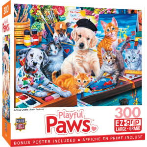 Playful Paws - Art'S & Crafts 300Pc Ezgrip Puzzle