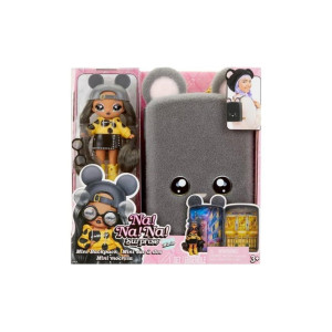 Na! Na! Na! Surprise Mini Backpack Series 2 Marisa Mouse Fashion Doll, Fuzzy Gray Mouse Backpack, Gift For Kids, Ages 4 5 6 7 8+ Years