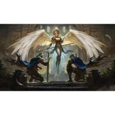 Fantasy North - Sophial - Revered Archangel - Tcg Playmat And Mouse Pad - 24 X 14 Inches