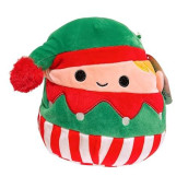 Squishmallows Kellytoy Christmas Squad 8/'' Plush Doll (8/'' Bartie The Elf), Sqx21-8Ast-C