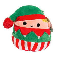 Squishmallows Kellytoy Christmas Squad 8/'' Plush Doll (8/'' Bartie The Elf), Sqx21-8Ast-C