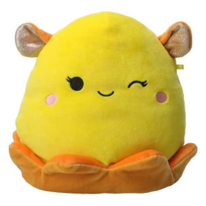 Squishmallows Kellytoy 2022 7'' Winter Dumbo Octopus - Includes Stickers, Yellow