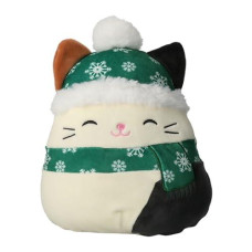 Squishmallows Kellytoy 2022 7" Cam The Holiday Cat - Includes Stickers