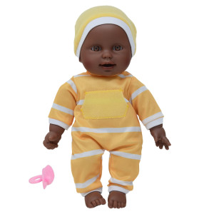 The New York Doll Collection 11 Inch Soft Body Baby Doll In Gift Box - 11 Baby Doll Toy For Kids, Boys, Girls And Toddlers - Baby Doll Pacifier Accessory Included (Yellow African American)