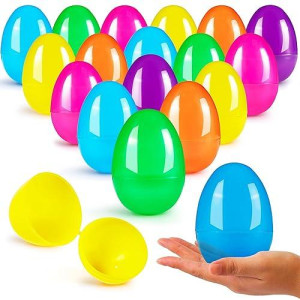Joyin 264 Pcs 3.15" Plastic Easter Eggs, Empty Easter Eggs Fillable, Colorful Bright Plastic Eggs Bulks For Easter Hunt, Filling Treats, Party Favor, Easter Basket Stuffers, Classroom Prize Supplies