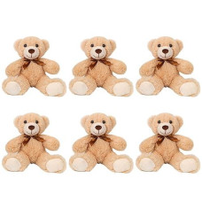 Seyomi Teddy Bears Bulk 6 Packs, Teddy Bear Stuffed Animal Plush Toy, 13.7 Inches Bear Stuffed For Baby Shower, Wedding, Christmas, Valentine�S Day, Birthday, Light Brown