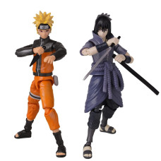 Anime Heroes - Naruto - Naruto Uzumaki & Sasuke Uchiha, Naruto Rival Pack (2 Figure Set) Action Figure