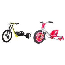 Razor Dxt Drift Trike (Yellow) And Razor Flashrider 360 Caster Trike