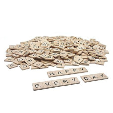 1000 Pcs Scrabble Letters For Crafts, Wood Scrabble Tiles, Diy Wood Gift Decoration, Making Alphabet Coasters And Scrabble Crossword Game