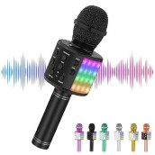 Bluetooth Microphone Wireless,Portable Singing Microphone For Kids,Kareoke Microphone With Bluetooth And Wireless Microphone For Adults,Professional Voice Changer Microphone