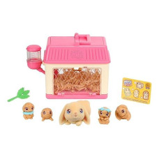 Little Live Pets - Mama Surprise Minis. Feed And Nurture A Lil' Bunny Inside Their Hutch So She Can Be A Mama. She Has 2, 3, Or 4 Babies With Accessories To Dress Up The Babies