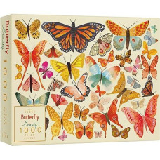 Elena Essex Puzzles - Butterfly Beauty | 1000 Piece Puzzle For Adults | Jigsaw Puzzles | Butterflies Colorful Cool Nature Wildlife Puzzle | Jigsaws Size 20 X 28 Inches