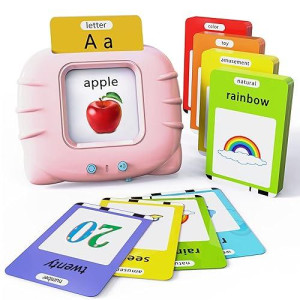 Lapare Audible Educational Toy With Music For Toddlers Age 1 2 3 4 5, 252 Sight Words Flash Cards Kindergarten Toy For Girls To Learn Alphabet Number Color Shapes And More