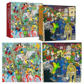 Antelope- 2-Pack-1000 Piece Puzzle For Adults, Symphony Of Peace & Jungle Singers Jigsaw Puzzle 1000 Pieces By Enzhao Liu, No Dust Puzzles