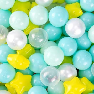 Auksay Ball Pit Balls For Babies 100Pcs,2.2 Crush Proof Plastic Ball Pit Balls For Toddlers With Zip Storage Bag,Phthalate Bpa Free Kids Play Balls For Ball Pit,Kids Play Tent,Kiddie Pool,Gift-Green