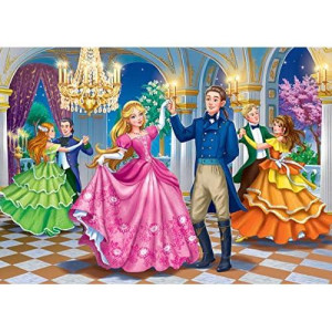 Jigsaw Puzzles For Kids Ages 4-8, 6-8, 8-10 - Princesses At The Dance - 100 Piece Princesses Puzzles For Children, Learning Educational Toys For 4 5 6 7 8 9 10 Year Old Girls