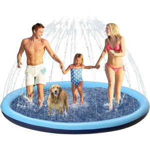 Kids Dog Splash Pad Sprinkler - Jasonwell Non Slip Pool Puppy Summer Outdoor Water Toys Backyard Durable For Toddlers Small Medium Large Dogs Pets