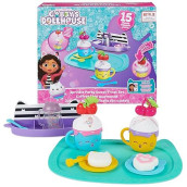 Gabby�S Dollhouse, Sprinkle Party Sweet Treat Set, Pretend Play Kitchen Hot Cocoa Party Set With Fruit & Sprinkles, Kids Toys For Girls And Boys 3+