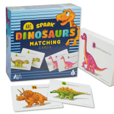 Spark Innovations Dinosaur Picture Cards Memory Game, Abc Game, Dinosaur Matching Cards, Childrens Dinosaur Games For Kids 3 And Up, Educational Preschool Must Have