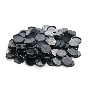 Easypegs 25Mm Textured Plastic Round Bases Or 0.98Inch Wargames Table Top Games 120 Count