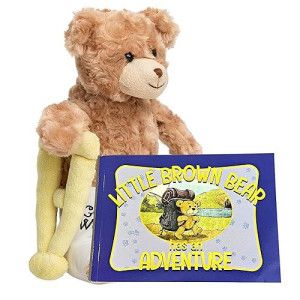 Jolitee Broken Leg Bear With Broken Leg Gifts Kids, Get Well Gifts For Kids With Broken Leg, Teddy Bear With Crutches For Surgery Book Gift Set