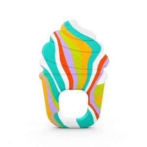 Bright Starts Soothing Soft Serve Silicone Teether, Easy-Grasp Ice Cream Cone, Bpa Free, Unisex, 3 Months+