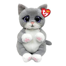 Ty Beanie Bellie Morgan grey cat - 6, grey,pink,white, 41055