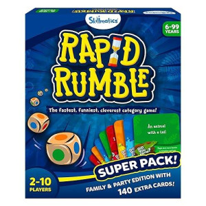 Skillmatics Board Game - Rapid Rumble Super Pack, Family & Party Edition With 140 Extra Cards, Educational Toys, Gifts For Kids, Teens & Adults