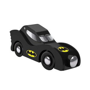 Masterpieces Wood Train Engine - Batman Batmobile - Officially Licensed Toddler & Kids Toy