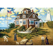 1000 Piece Jigsaw Puzzle Charles Wysocki - A Delightful Day On Sparkhawk Island - For Beginners Learning Puzzle Puzzle Boys And Girls Toys