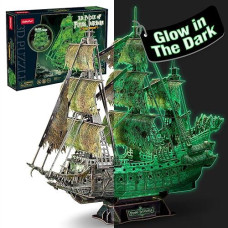 3D Puzzles For Adults Glow In The Dark The Flying Dutchman Luminous Haunted Pirate Ship Arts For Adults Model Kits Ghost Ship Gifts For Men Women, Puzzles For Adults Xmas Gifts For Men Gifts For Dad