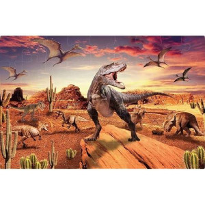 Jigsaw Puzzles 500 Pieces For Adults Kids Puzzle Toy Dinosaur Puzzle Learning Educational Puzzle Helps 6-12 Age Old Children'S Intellectual Development.Puzzles Toys For Boys And Girls