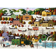 Jigsaw Puzzles 500 Pieces For Adults Charles Wysocki - Blossom River Junction - 500 Piece Jigsaw Puzzle Toy Puzzles For Beginners Parent-Child Interaction Gift